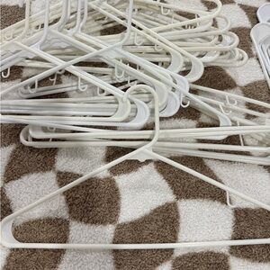White Plastic Clothing Hangers -  30 Pack